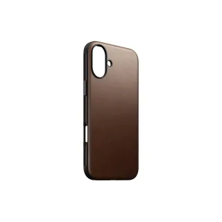 Nomad Coque arrière Modern Leather iPhone 16 Plus Brun