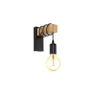 EGLO Leuchten Lampe murale TOWNSHEND 1x E27 Noir