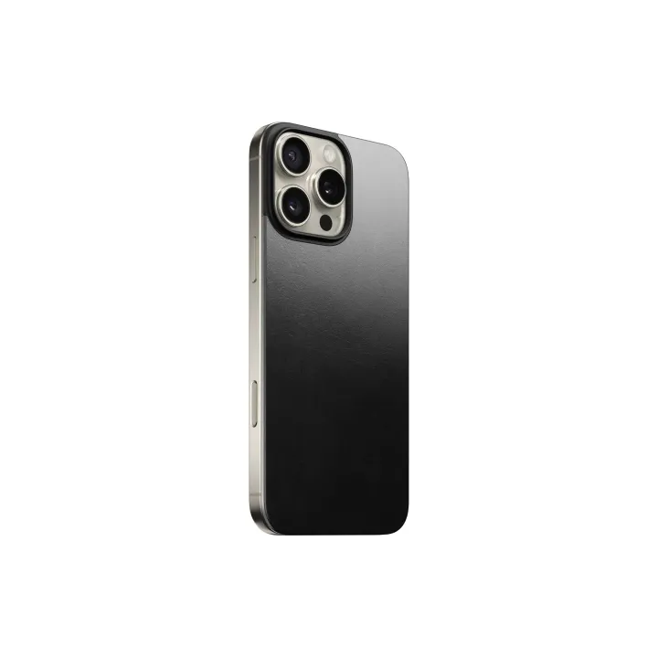 Nomad Coque arrière Magnetic Leather iPhone 16 Pro Max Noir