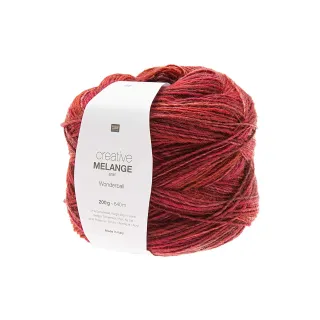 Rico Design Laine Melange 200 g, Rouge cerise