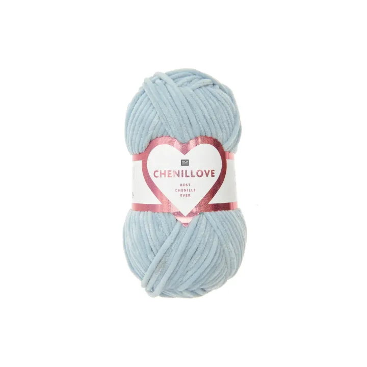 Rico Design Laine Chenillove 100 g, Bleu clair