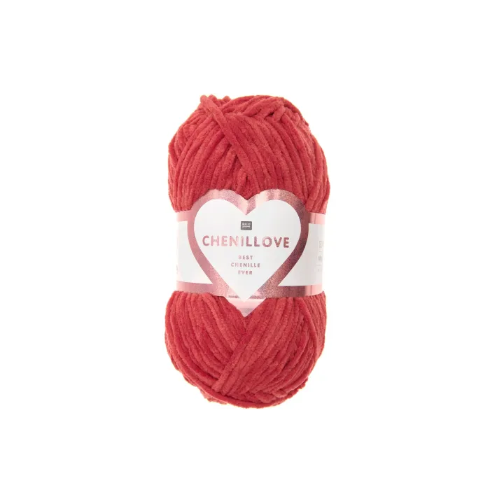 Rico Design Laine Chenillove 100 g, Rouge