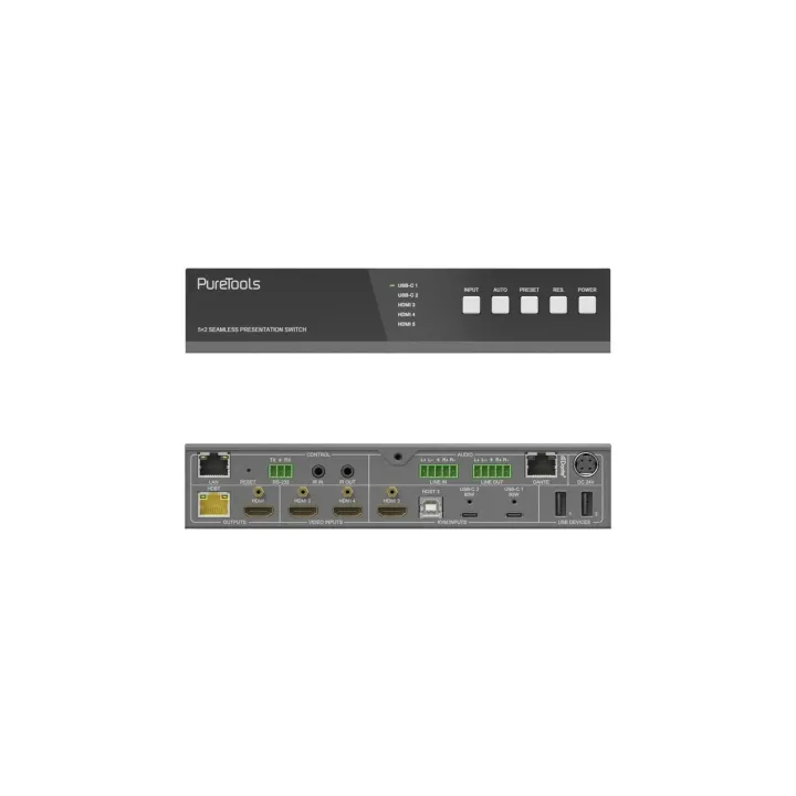 PureTools Transmetteur PT-PSW-52KVM-TX 4K (60 Hz 4:4:4)