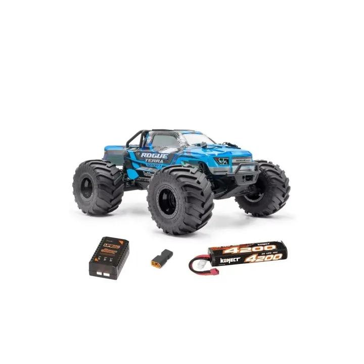 Hobbytech Monster Truck Rogue Terra Brushless Bleu, RTR, 1:10