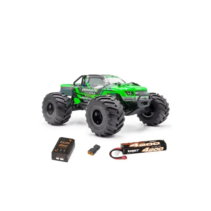 Hobbytech Monster Truck Rogue Terra Brushless Vert, RTR, 1:10