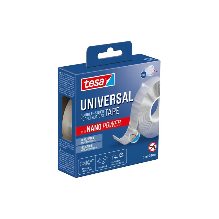 tesa Ruban adhésif Universal Nano Tape 1 rouleau - 3 m x 30 mm