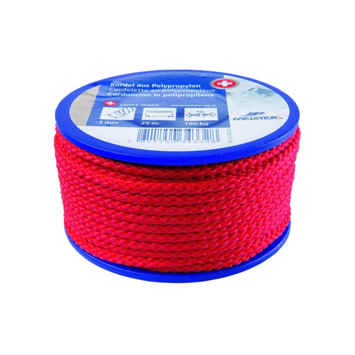 Meister Cordon O 3 mm, 25 m, 180 kg, rouge