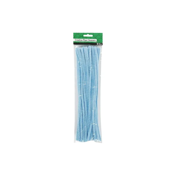 Creativ Company Fil-chenille 6 mm 50 pièces, Bleu