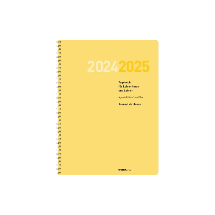 ingold-biwa Agenda journalier  Édition SpiralFlex 2024-2025, Jaune