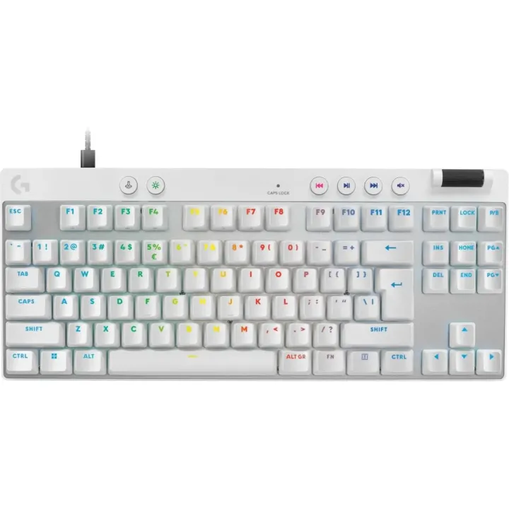 Logitech Clavier de gaming Pro X TKL Rapid Blanc