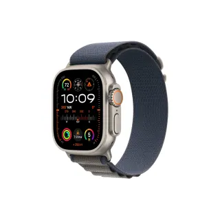 Apple Watch Ultra 2 Natural Titanium Alpine Loop Bleu Large