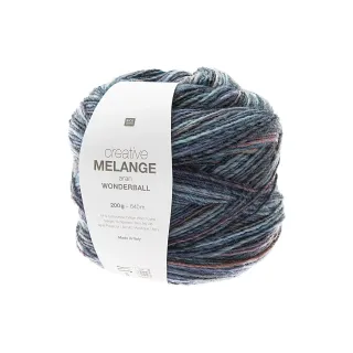 Rico Design Laine Melange 200 g, Violet, Pétrole