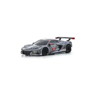 Kyosho Mini Z MR-03 Corvette C8-R 1:28, Gun Metal-Blanc, ARTR