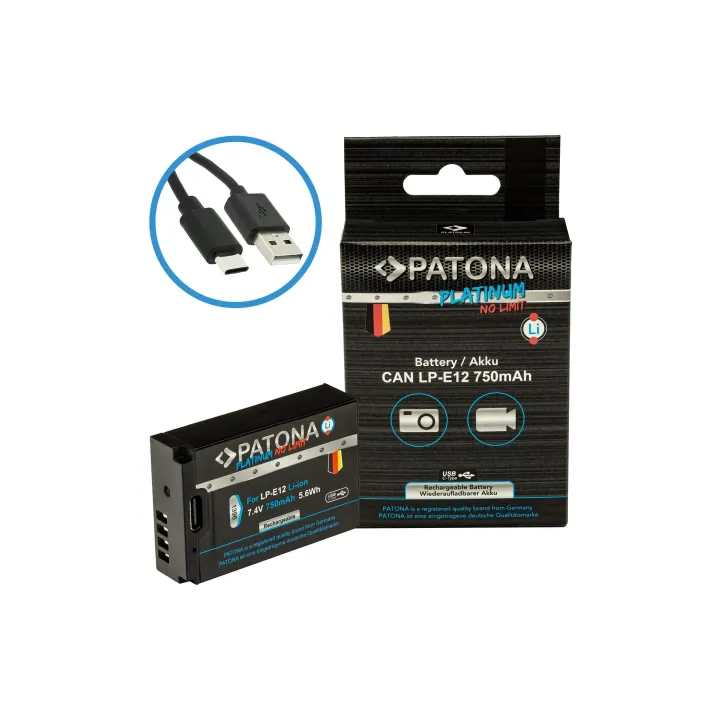 Patona Batterie Platinum pour Canon LP-E12 EOS 100D