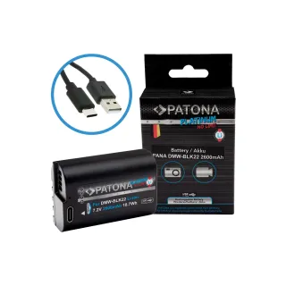 Patona Batterie Platinum pour Panasonic DMW-BLK22, S5, G9, GH5 et GH5S