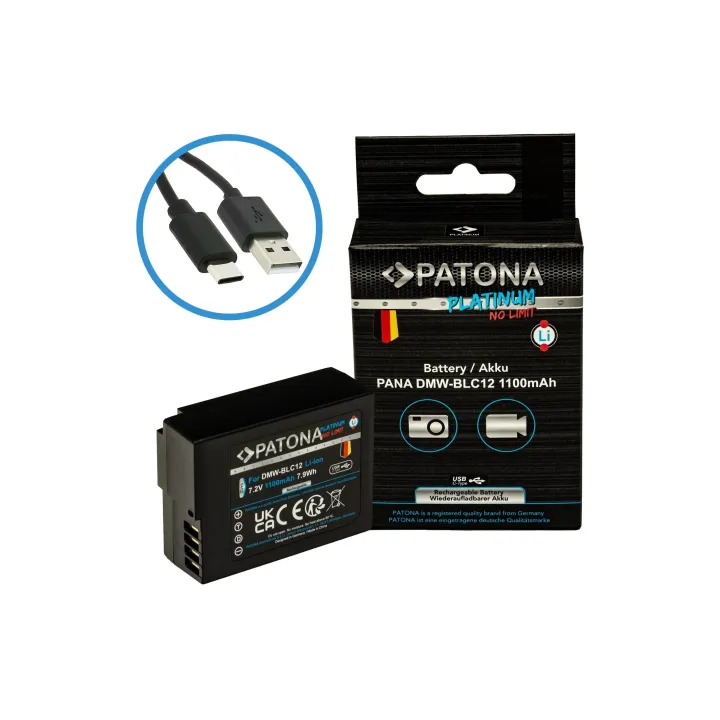 Patona Batterie Platinum pour Panasonic DMW-BLC12 FZ2000