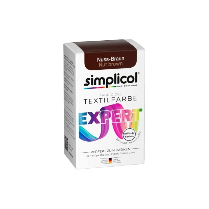 Simplicol Peinture pour textile Expert Brun noisette, 150 g