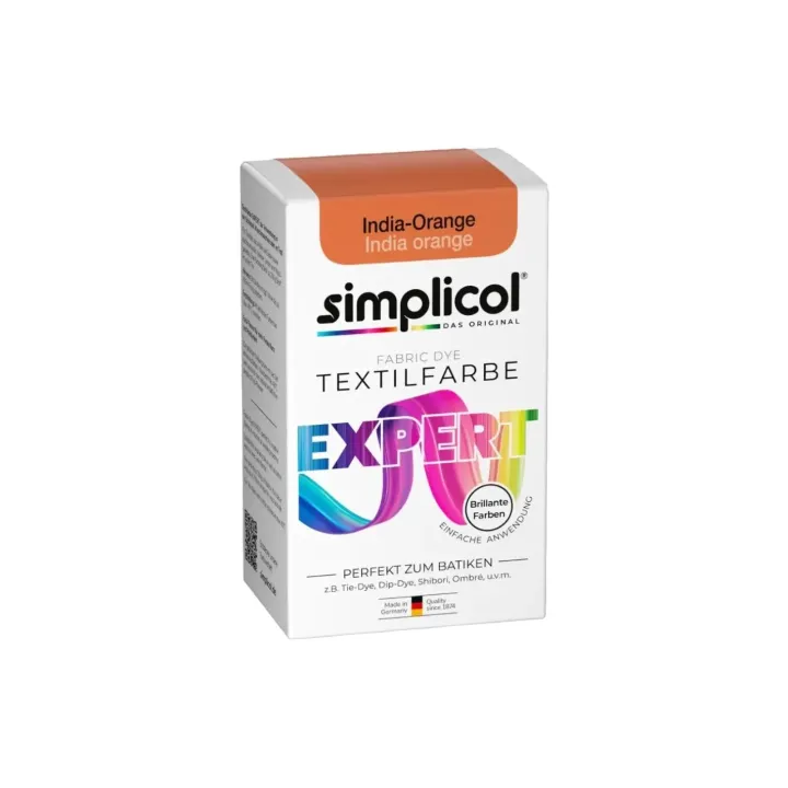 Simplicol Peinture pour textile Expert Orange indienne, 150 g