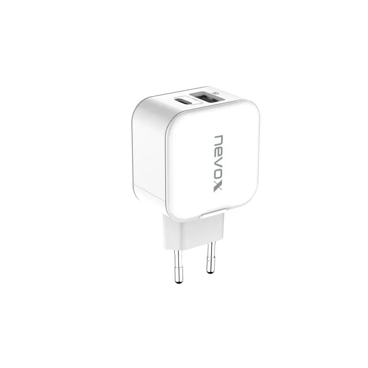 Nevox Chargeur mural USB USB-C Power Delivery + QC 3.0 18 W