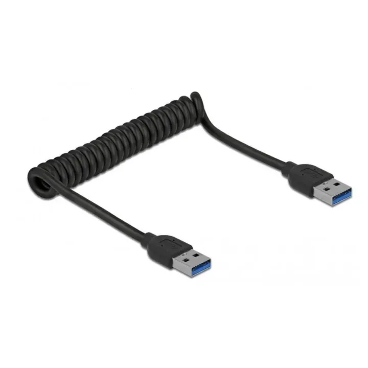 Delock Câble spiralé USB 3.0 5 Gbps USB A - USB A 1.2 m