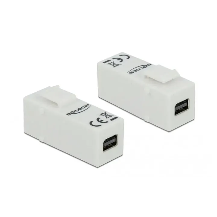 Delock Module Keystone Mini-Displayport – Mini-Displayport blanc