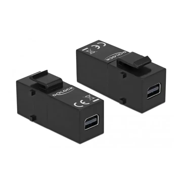 Delock Module Keystone Mini-Displayport – Mini-Displayport Noir