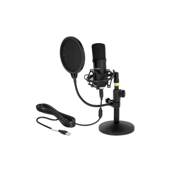 Delock Microphone à condensateur USB pour les jeux et le podcasting