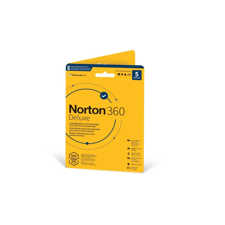 Norton Norton 360 Deluxe Manchon, 5 Dispositif, 1 an