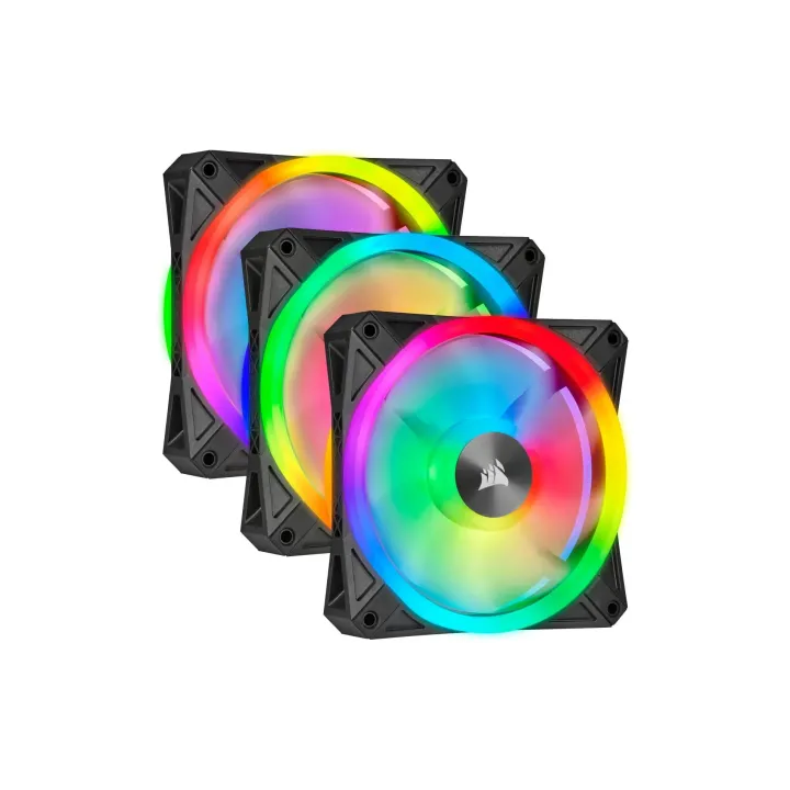 Corsair Ventilateur PC iCUE QL120 RGB PRO 3er Pack mit Lightning Node