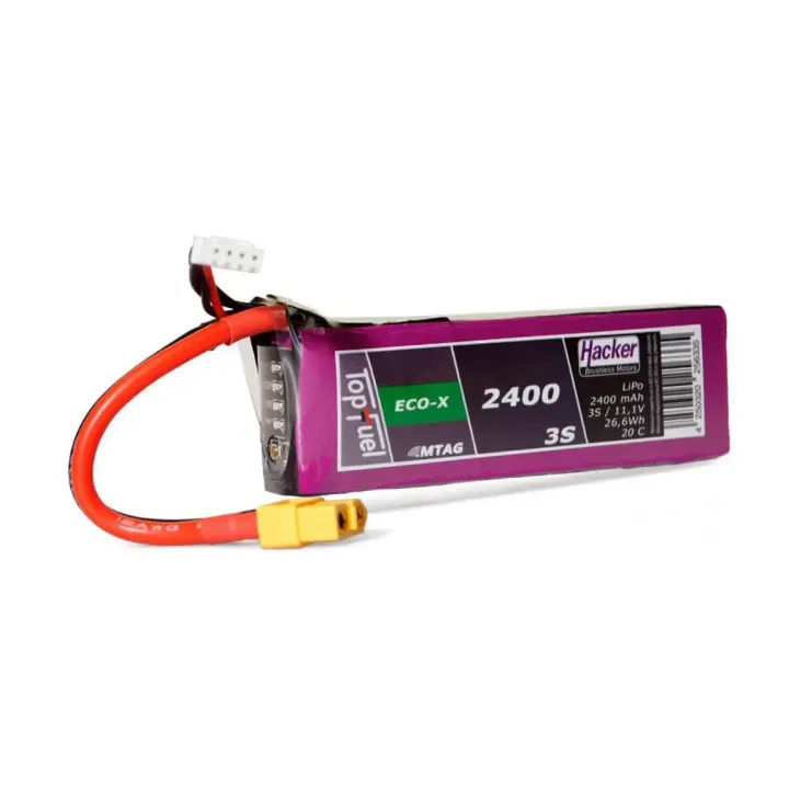 Hacker Batterie RC LiPo 2400 mAh 11.1 V 20C TopFuel ECO-X MTAG