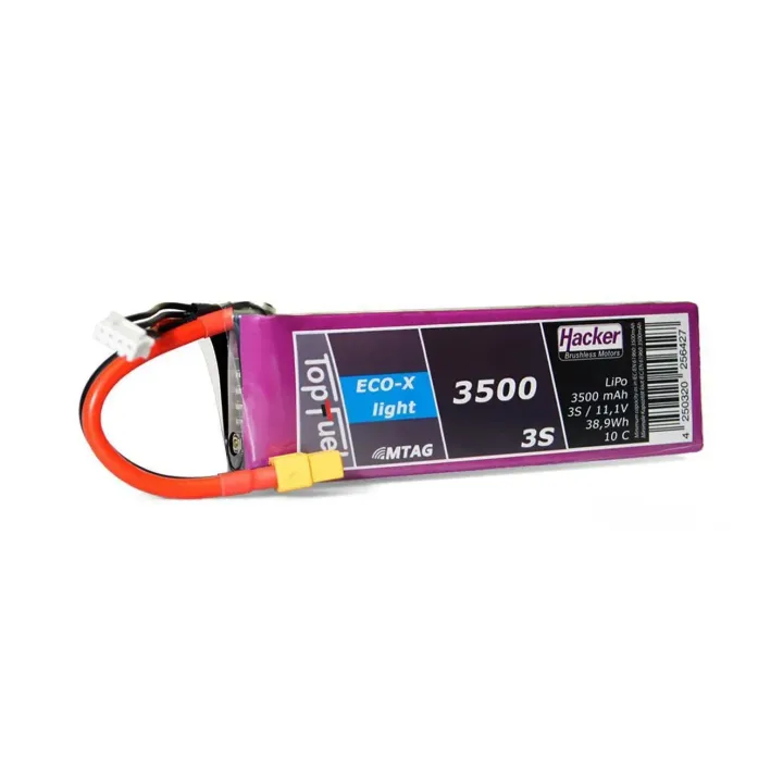 Hacker Batterie RC LiPo 3500 mAh 11.1 V 10C TopFuel ECO-X-Light MTAG