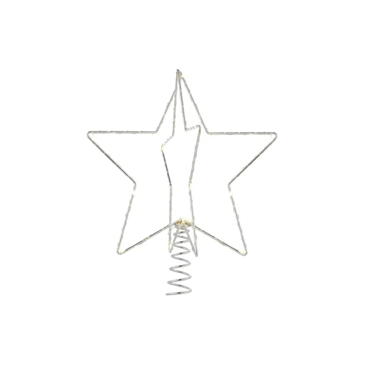 Sirius Pointe de larbre Christina, 30 LED, 25 cm, argent