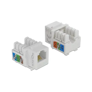 Delock Module Keystone RJ-12 LSA Cat.3 UTP Socket, blanc