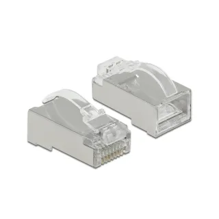 Delock Connecteur RJ45 Cat.6 STP 20 pièces, transparent, blindé