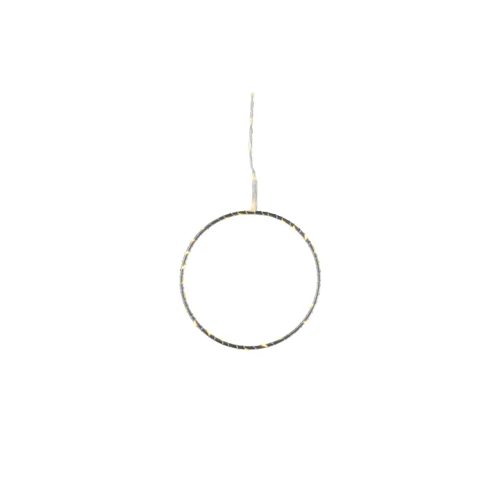 Sirius Suspension de fenêtre Cercle Liva, 80 LEDs, O 25 cm, argent