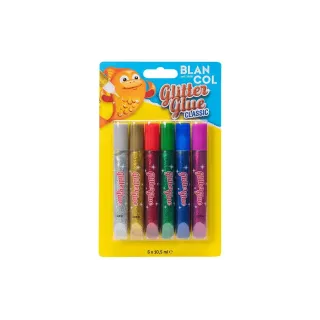 Blancol Crayon à paillettes Glitter Glue Pen Classic 6 pièces