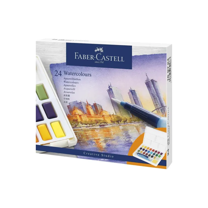 Faber-Castell Peinture pour aquarelle Watercolour 24 couleurs