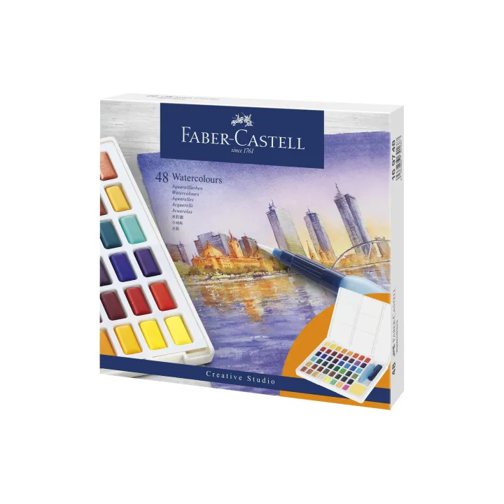 Faber-Castell Peinture pour aquarelle Watercolour 48 couleurs