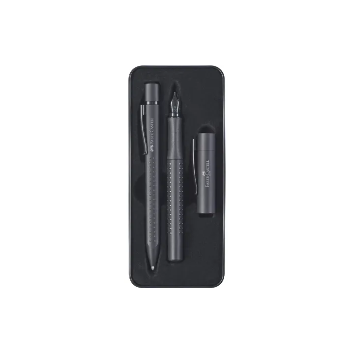 Faber-Castell Stylo plume Set Grip Edition moyen (M), Noir