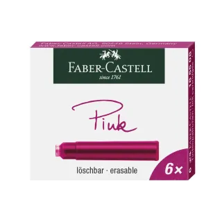 Faber-Castell Cartouche d’encre Rose, 6 pièces