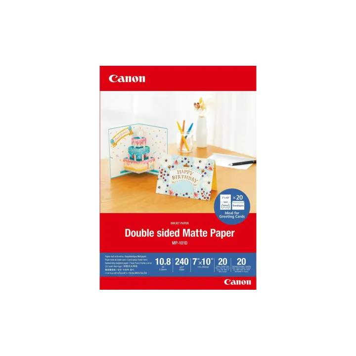 Canon Papier photo MP-101D Matte double face 18x25 cm, 20 feuilles