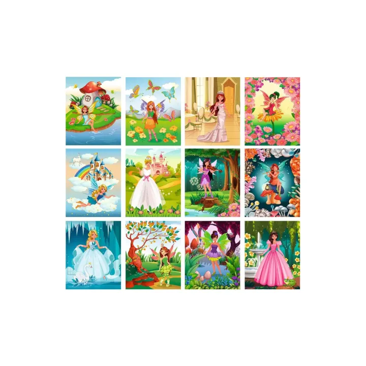 URSUS Kits de bricolage Images à gratter fées et princesses