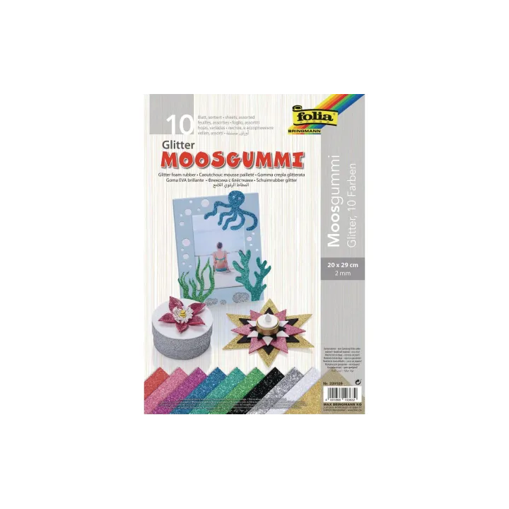 Folia Set de caoutchouc mousse 10 pièces, Multicolore