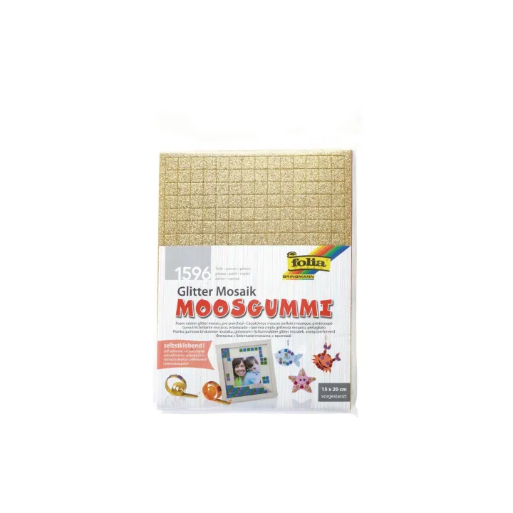 Folia Set de caoutchouc mousse Mosaik  Paillettes autocollantes, 6 pièces