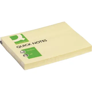 CONNECT Fiche de bloc-notes Quick Notes 76 x 102 mm, jaune