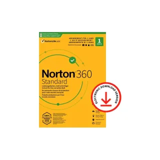 Norton Norton 360 Standard ESD, 1 appareil, 1 an, 10 GB de stockage en nuage