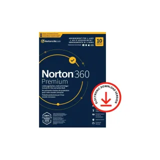 Norton Norton 360 Premium ESD, 10 Dispositif, 1 an