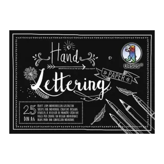 URSUS Carnet de dessin Handlettering  A6, 210 g-m², 25 feuilles, noir