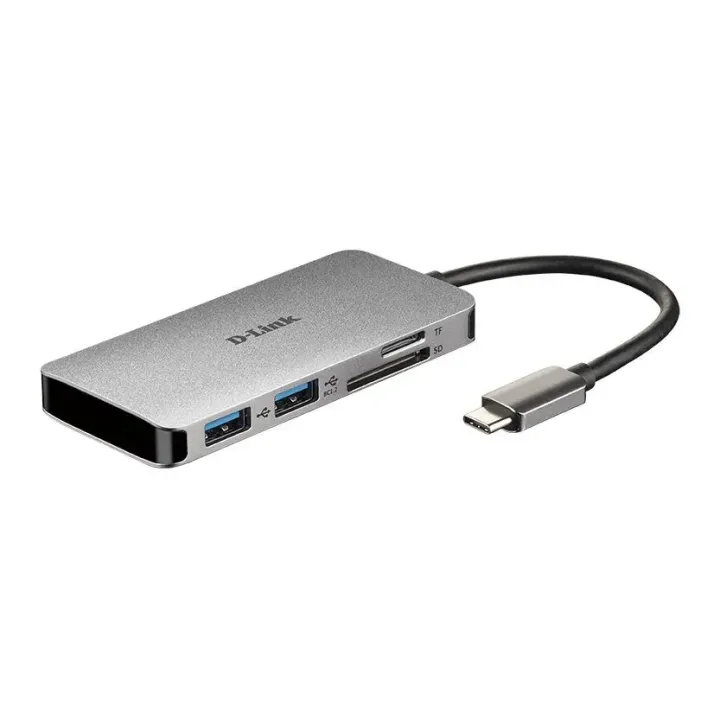D-Link Station daccueil DUB-M610 USB3.0-HDMI-Lecteur de carte-chargeur USB-C
