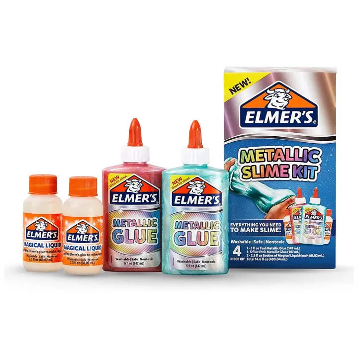 Elmers Colle de bricolage Slime Kit Metallic 4 parties